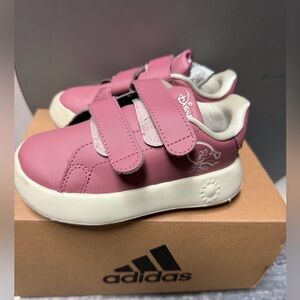 Adidas Disney toddler girl Pink Sneakers with Velcro Straps